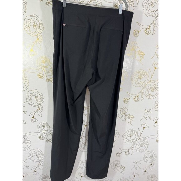 Athleta Pants Women’s 14T Gramercy Black Track Trouser Wide Leg Snap Hem -010 - Picture 6 of 8